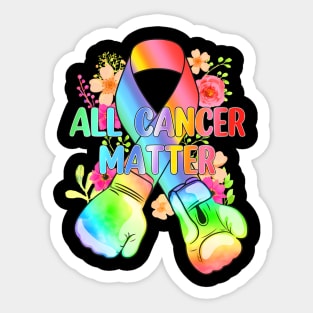 All Cancer Matter Boxing World Cancer Day 2024 Men Women Sticker